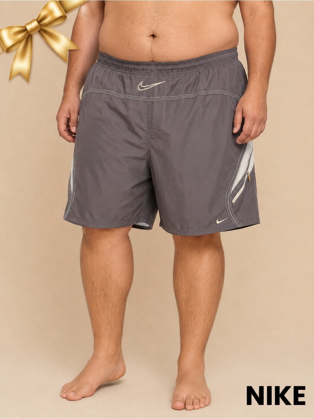 Nike Vintage Swim Trunks XL Gray Board Shorts